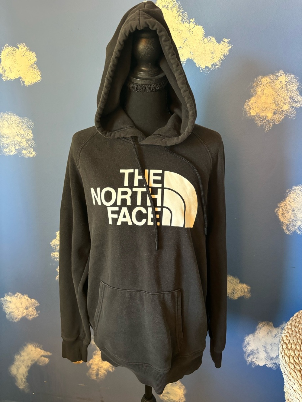 The North Face Hoodie Half Dome Pullover Black Graphic Logo, Women’s Medium